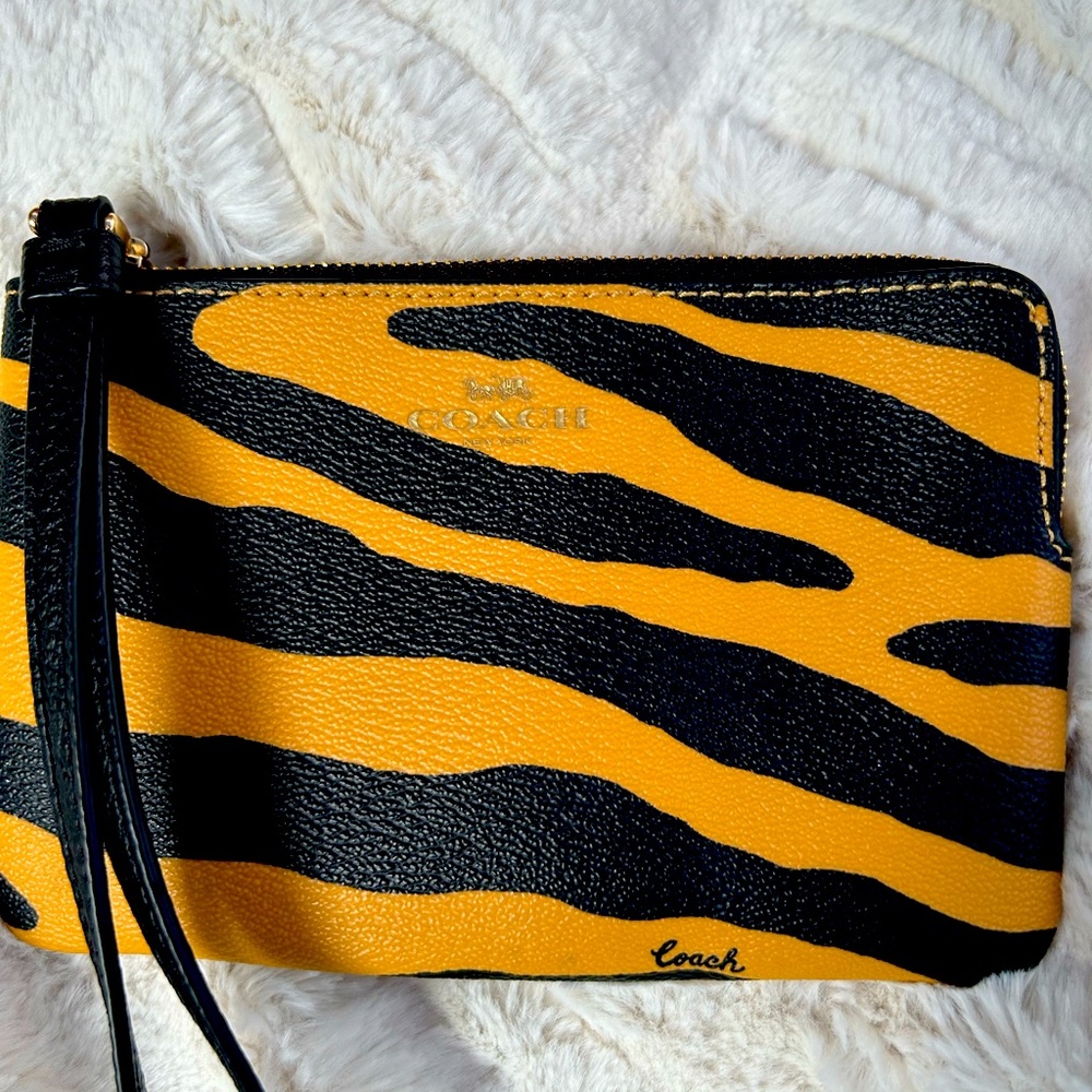 Coach zip wristlet